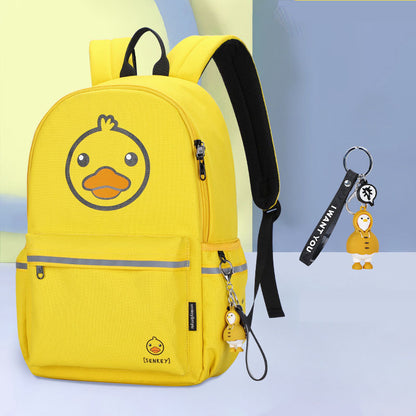 New Cartoon Anime Dinosaur & Duck Backpack for Primary/Secondary School Students (Boys & Girls)