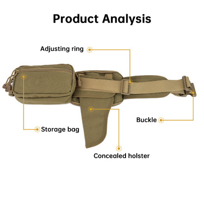 Tactical Gun Holster Waist Pack | EDC Concealed Pistol Belt Pouch