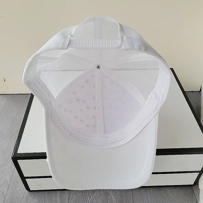 Elegant Pearl & Rhinestone Luxury Baseball Cap for Women - Adjustable Fashion Sun Hat