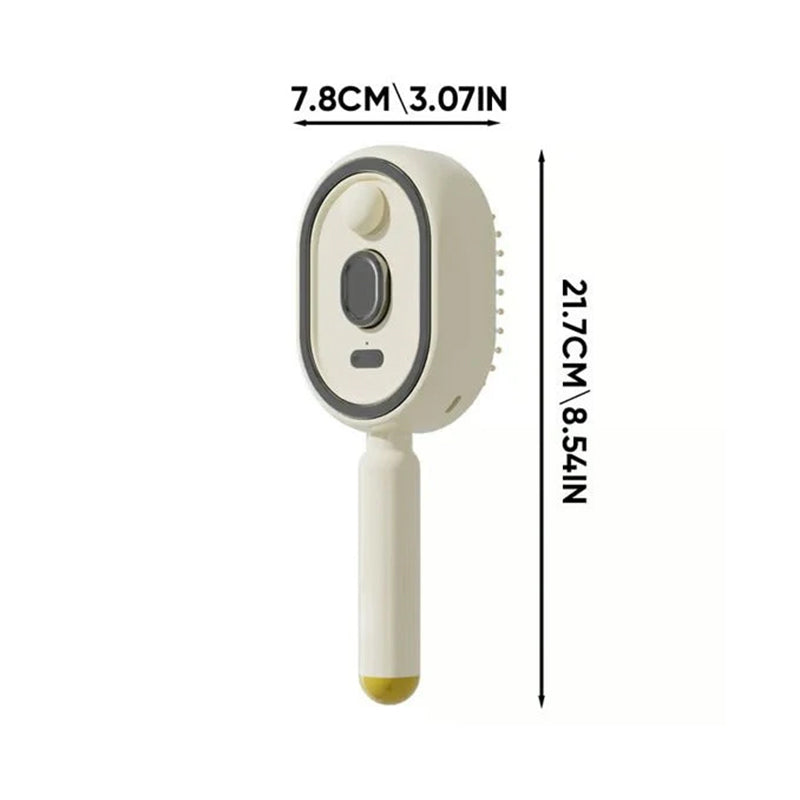 3-in-1 Steaming Hair Brush for Less Breakage & Smooth Shiny Hair