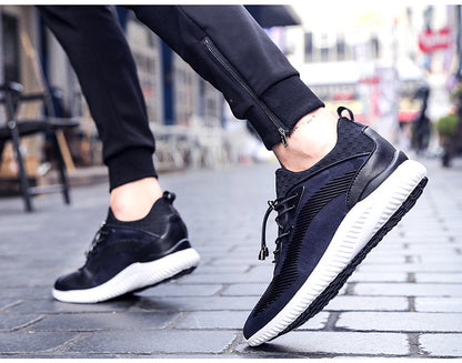 Premium Height Increasing Men's Sport Sneakers - Stylish & Breathable Casual Shoes
