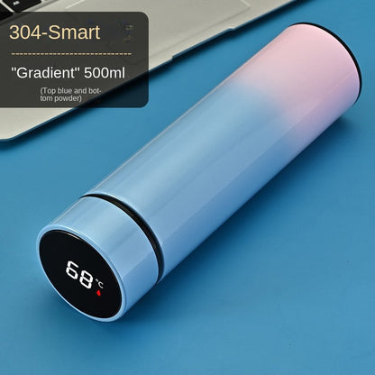 Smart LED Temperature Display Thermos - 500ml Insulated Stainless Steel Water Bottle