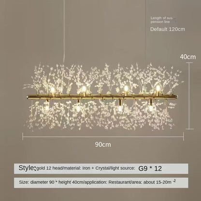 Modern Nordic Dandelion Chandelier - Luxury Crystal Fireworks Pendant Light for Bedroom & Living Room