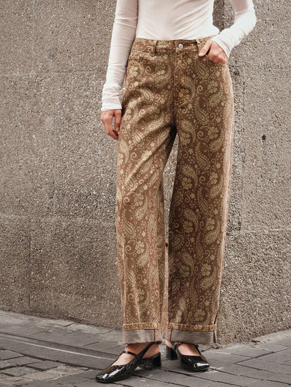 Women's Elegant Straight Tube Trousers - Slim Fit Retro Style Pants