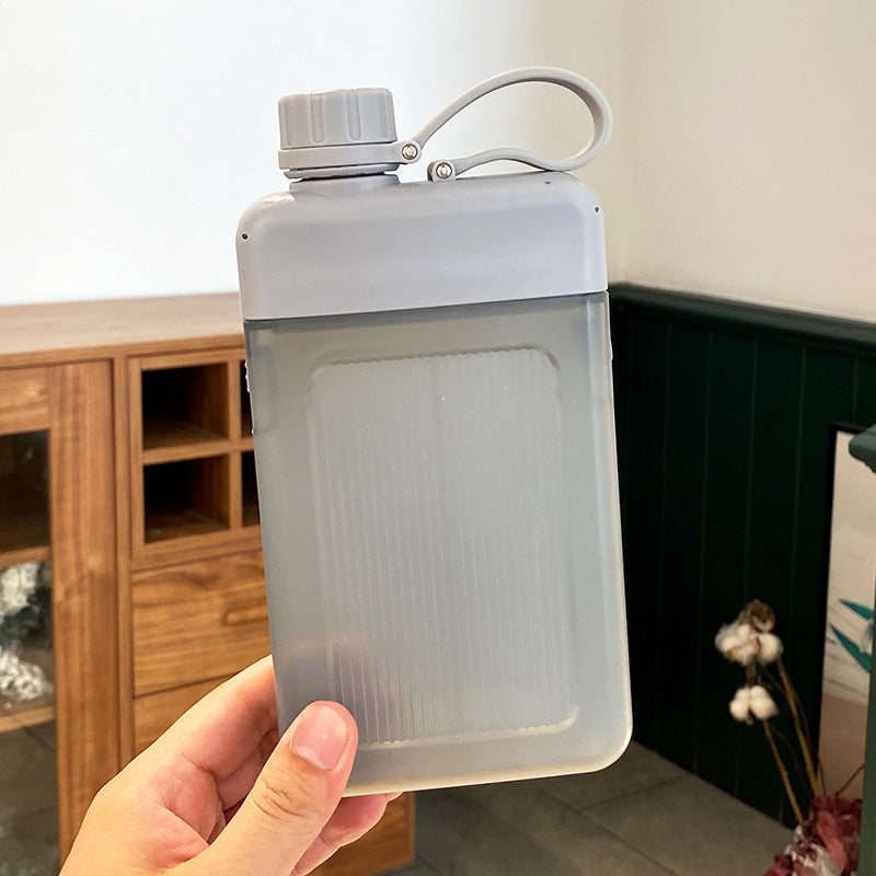 Creative Flat Square Portable Pocket Water Bottle for Outdoor Travel