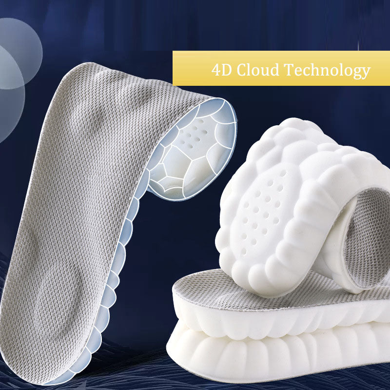 4D Cloud Soft Shock Absorbing Sports Insoles