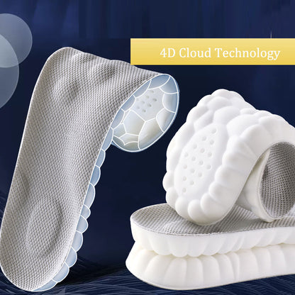 4D Cloud Soft Shock Absorbing Sports Insoles