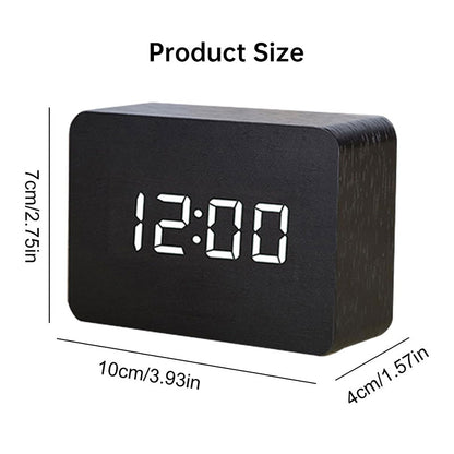Modern Wooden LED Digital Desk Clock