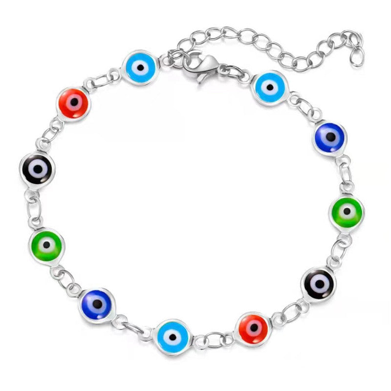 Trendy Women's Gold Chain Evil Eye Bracelet (Nazar Amulet Jewelry)