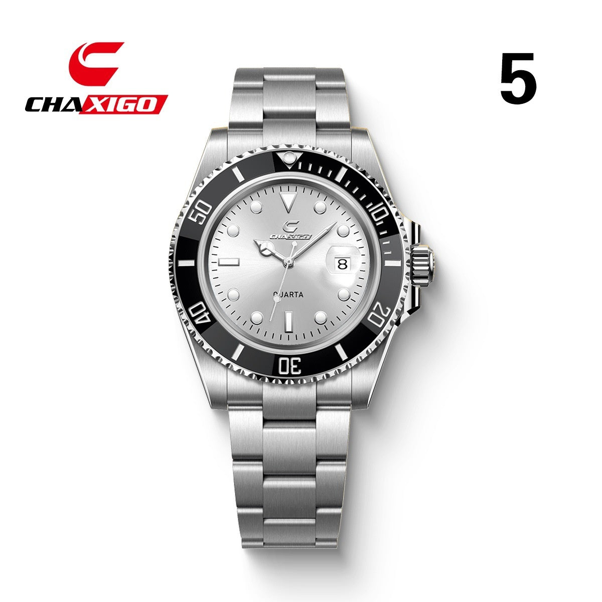 CHAXIGO Luxury Men's Quartz Watch - Submariner Style Waterproof Alloy Wristwatch