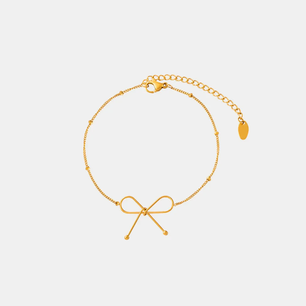 Dainty Titanium Steel Bow Knot Bracelet for Women