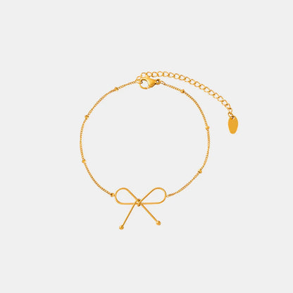 Dainty Titanium Steel Bow Knot Bracelet for Women