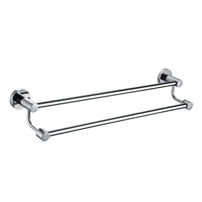 Heavy-Duty 304 Stainless Steel Double Towel Rack – No-Drill Wall-Mounted Rustproof Hanging Bar for Bathroom