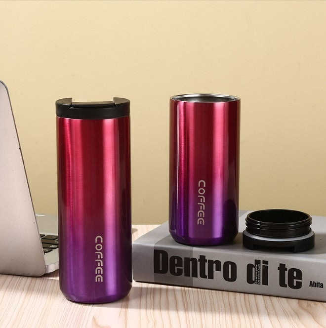 Double Vacuum Vehicle-Mounted Direct Drinking Thermal Cup