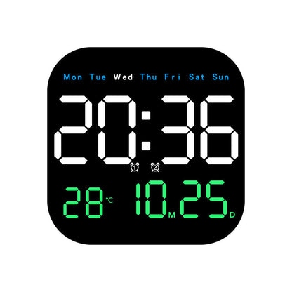 Modern Green LED Digital Clock for Home Office, Living Room & Bedroom
