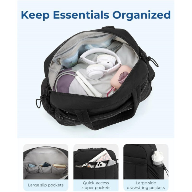 Large Capacity Travel & Sports Shoulder Bag with Toiletries Compartment