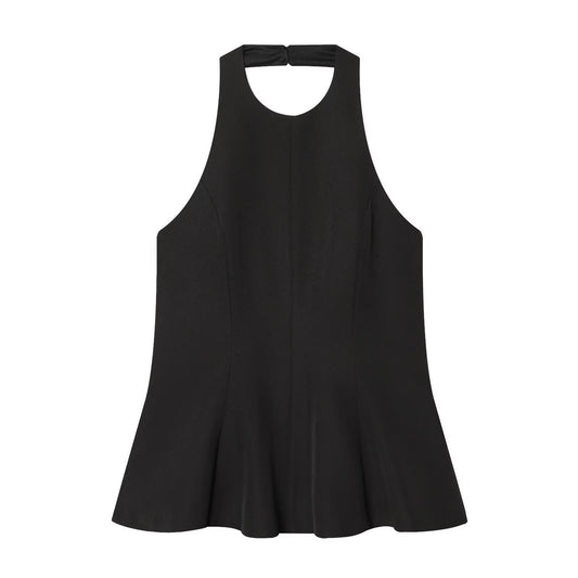 Luxury Double Breasted White Blazer Dress - Elegant Lapel Collar Sleeveless Vest Skirt for Women