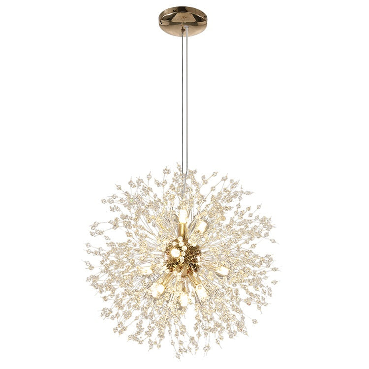Modern Nordic Dandelion Chandelier - Luxury Crystal Fireworks Pendant Light for Bedroom & Living Room