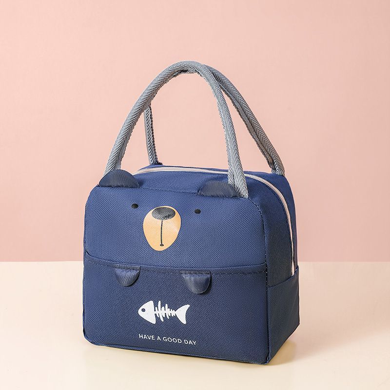 Portable Cartoon Insulated Thermal Lunch Bag for Kids & Adults - Cute Animal Picnic Cooler Tote