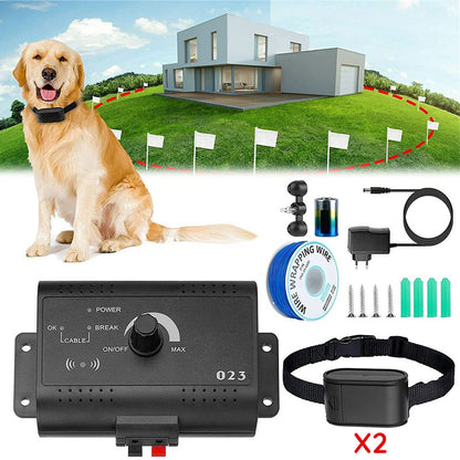 Smart Electric Dog Fence with Remote Training Collar - 300M Wire Range System