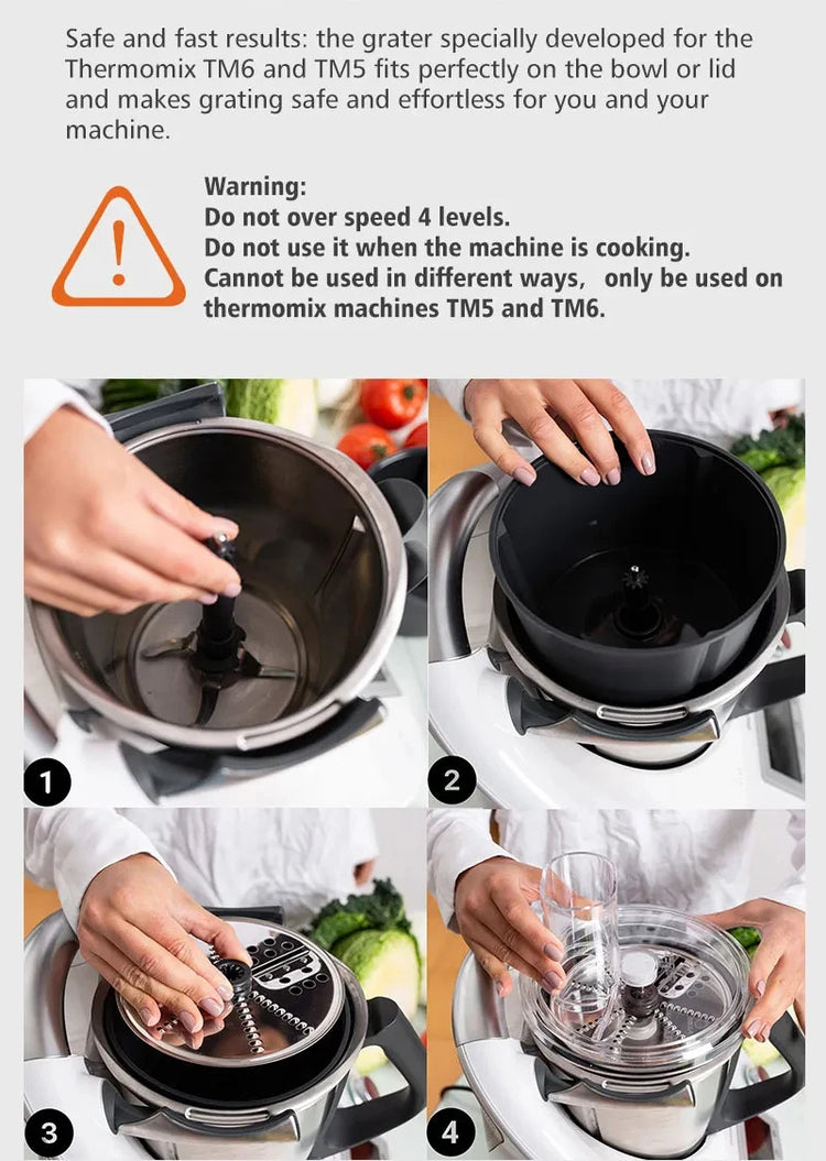 Multifunctional Food Cutter Set for Thermomix TM5 TM6 - Professional Vegetable Chopper & Slicer