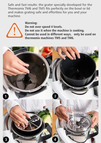 Multifunctional Food Cutter Set for Thermomix TM5 TM6 - Professional Vegetable Chopper & Slicer