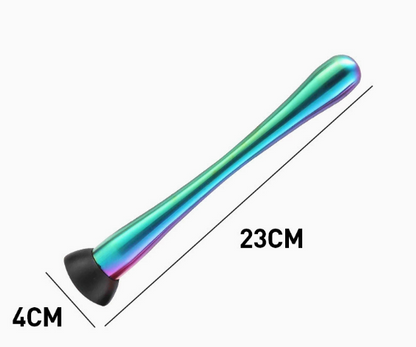 Stainless Steel Cocktail Muddler - Ice Crusher & Fruit Masher Bar Tool for Drink Mixing