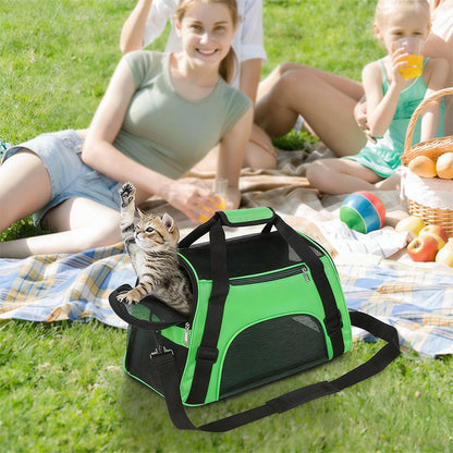 Premium Expandable Pet Carrier - Lightweight Mesh Travel Bag for Cats, Puppies & Small Pets