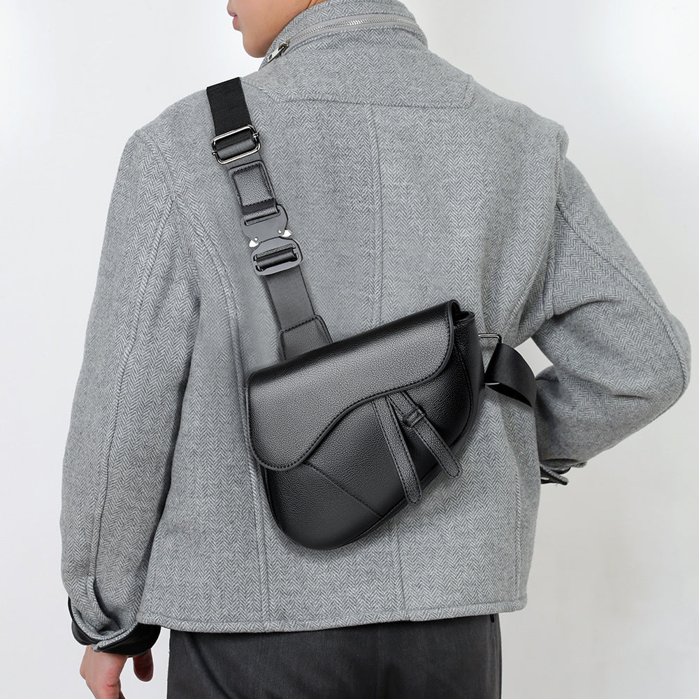 Men's Stylish Crossbody Saddle Bag - Casual Travel & Daily Use Sling Bag