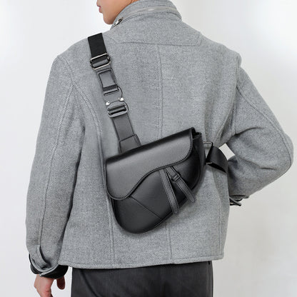 Men's Stylish Crossbody Saddle Bag - Casual Travel & Daily Use Sling Bag