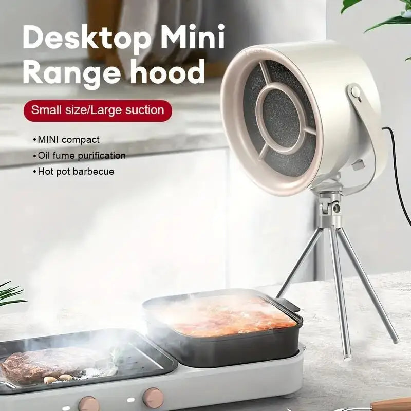 Desktop Portable Range Hood – Mini USB Extraction Fan for Small Kitchen, BBQ, and Indoor Cooking
