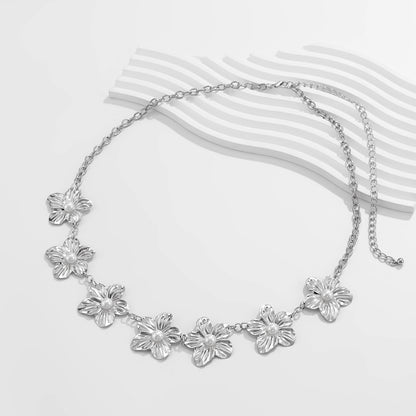 Holiday Starfish Charm & Ceramic Bead Layered Anklet Set