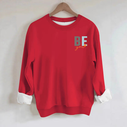 Letter love pattern printed hoodie