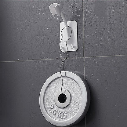 360° Adjustable Universal Shower Head Holder – Punch-Free Adhesive Wall Mount Bracket for Bathroom