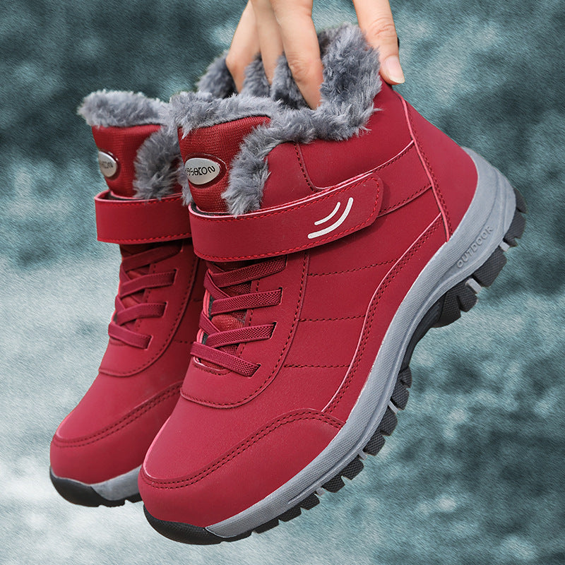 Premium Winter Snow Boots – Waterproof Anti-Slip Cotton Shoes with Warm Fleece Lining