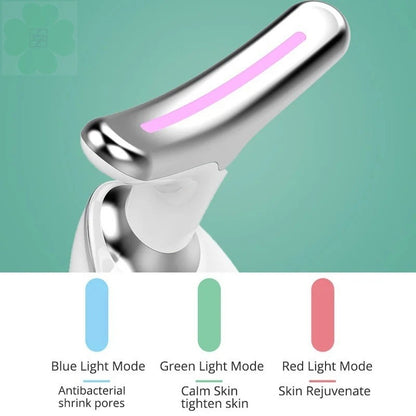 LED Color Light Neck Beauty Device | Vibration Wrinkle Removal Massager