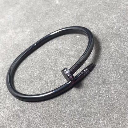 Unisex Fashion Nail Cuff Bracelet in Silver Tone