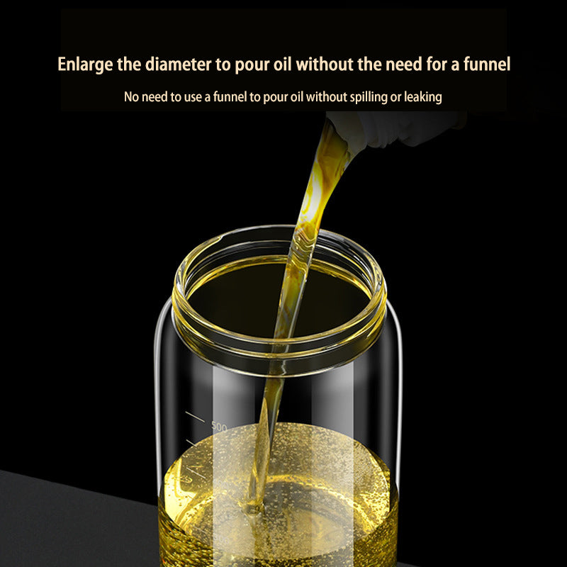 2-in-1 Glass Oil Dispenser and Spray Bottle - Automatic Opening & Closing