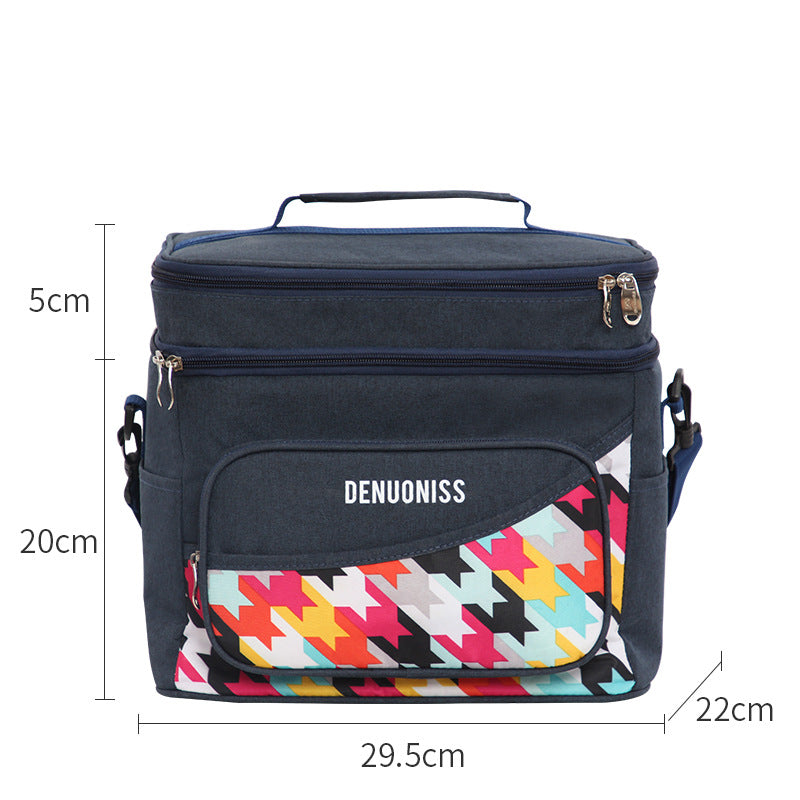 Insulated Lunch Cooler Bag - Large Capacity Thermal Meal Bag for Work, Picnic & Travel