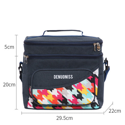 Insulated Lunch Cooler Bag - Large Capacity Thermal Meal Bag for Work, Picnic & Travel