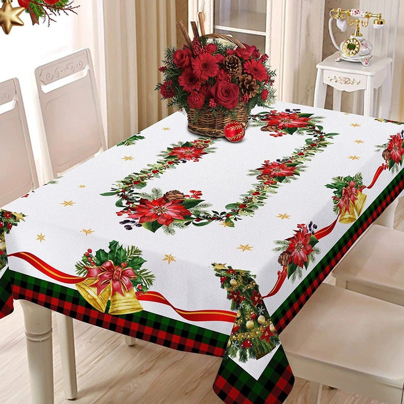 Festive Christmas Table Runner - Pine Holly Needle Holiday Dining Decor
