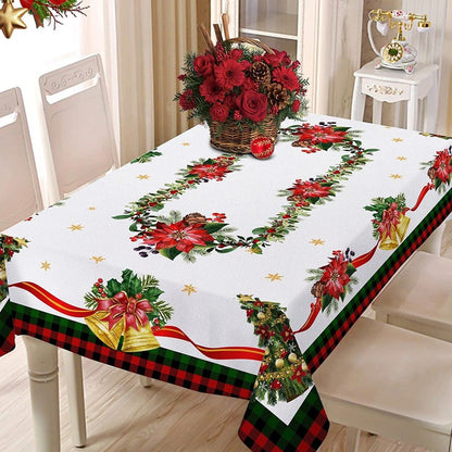 Festive Christmas Table Runner - Pine Holly Needle Holiday Dining Decor