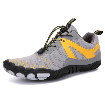 Men's Breathable Mesh Athletic Shoes - Elastic Lock Laces Contrast Sports Sneakers