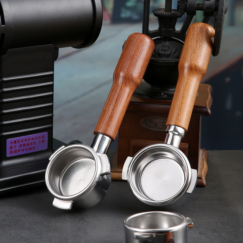 58mm Bottomless Portafilter with Wooden Handle for La Marzocco