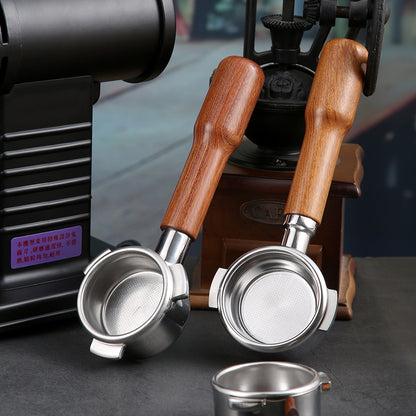 58mm Bottomless Portafilter with Wooden Handle for La Marzocco