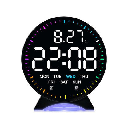 LED Digital Alarm Clock with Custom Jump-Second Display | Auto-Dimming USB Desk Clock with Ambient Light