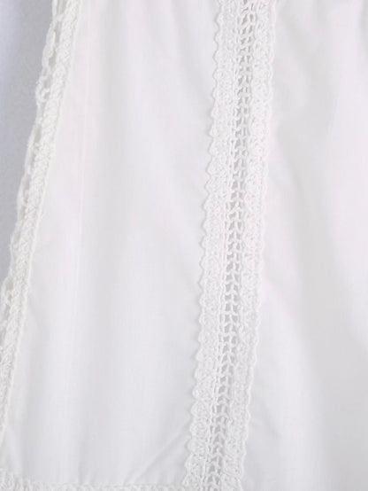 Fresh White Crochet Lace Summer Shorts – Breathable High-Waist Boho Beach Bottoms for Women