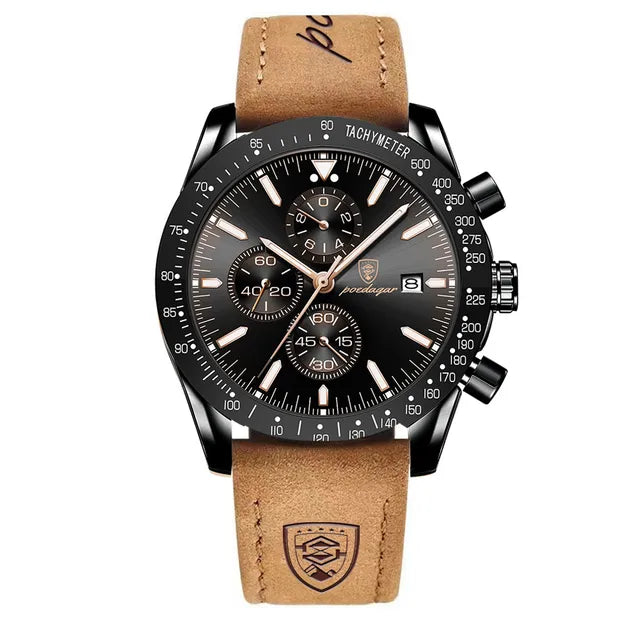 Multi-Functional Blue Dial Men's Business Watch - Premium Sports Watch with Silicone Strap