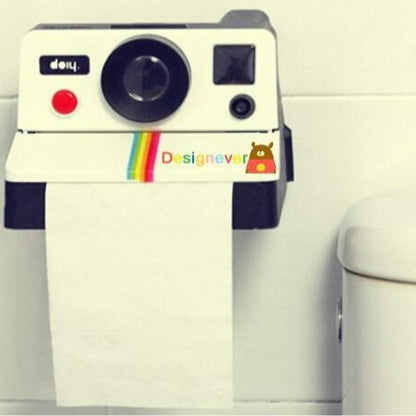 Vintage Cute Camera Shaped Toilet Roll Paper Holder and Tissue Box