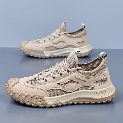 Men's Work Safety Shoes - Breathable Mesh Slip-Resistant Durable Hiking Shoes